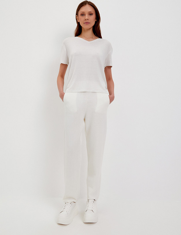 Молочные женские брюки MASCOTTE 870-4107-2401 | ракурс 2