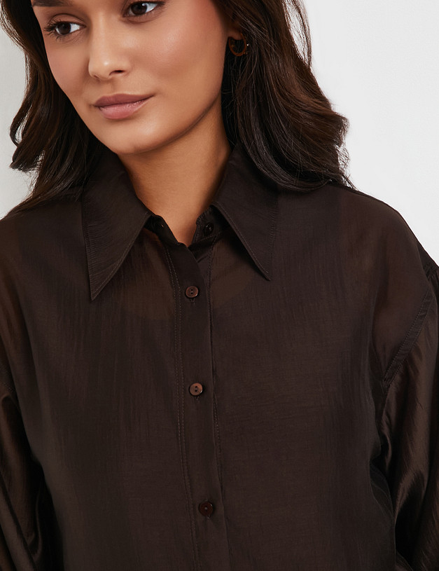 Коричневая женская рубашка MASCOTTE 874-5215-2409 | ракурс 4