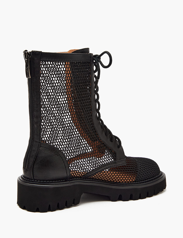 Черные женские сетчатые ботинки MASCOTTE 233-4124312-0202 | ракурс 5