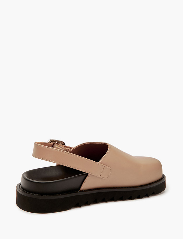 Коричневые женские сабо из натуральной кожи MASCOTTE 47-4127014-7155M | ракурс 4