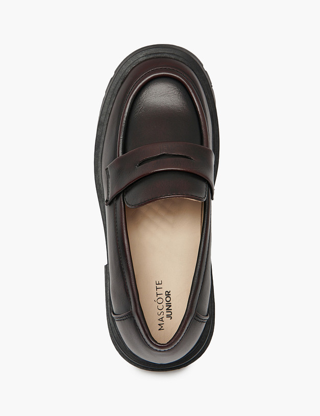 Бордовые лоферы для девочек MASCOTTE 250-420315-0605 | ракурс 7 Бордовые лоферы для девочек MASCOTTE 250-420315-0605 | ракурс 7