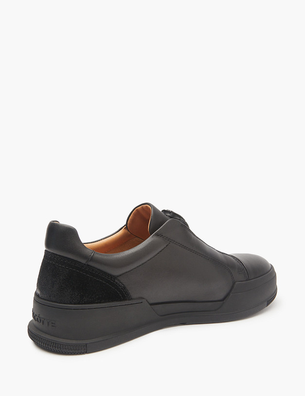 Черные мужские кеды с велюровой вставкой MASCOTTE 22-5111815-0102 | ракурс 3 Черные мужские кеды с велюровой вставкой MASCOTTE 22-5111815-0102 | ракурс 3