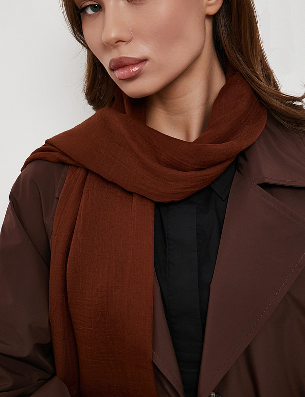 Коричневый женский шарф MASCOTTE 766-6129-2409 | ракурс 6