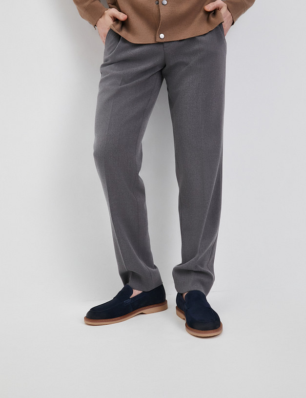 Синие мужские велюровые лоферы MASCOTTE 175-5130611-0203 | ракурс 1 Синие мужские велюровые лоферы MASCOTTE 175-5130611-0203 | ракурс 1