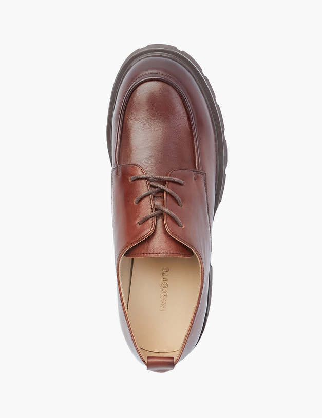 Коричневые женские дерби из натуральной кожи MASCOTTE 58-220812-0109 | ракурс 4