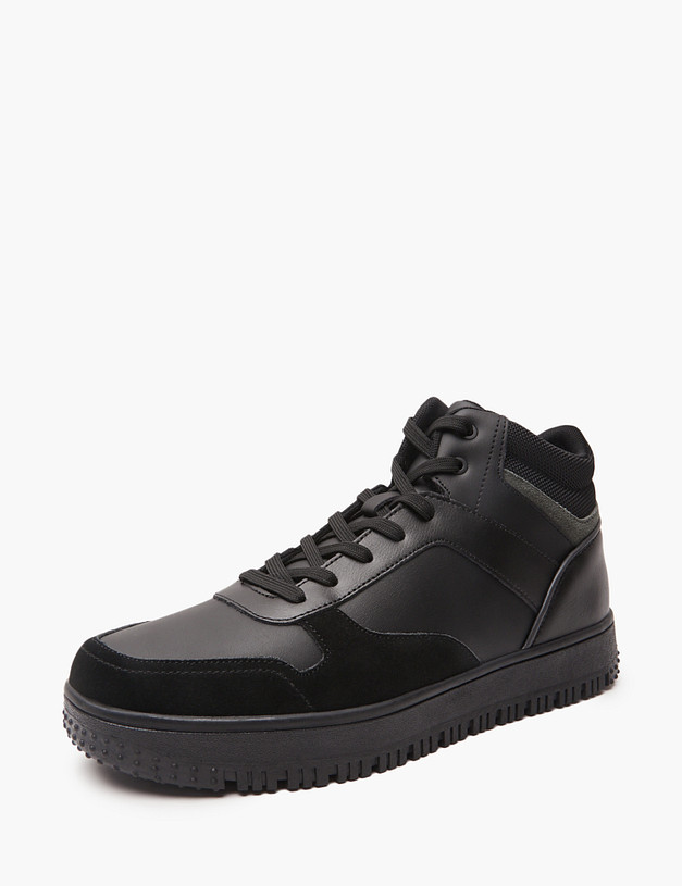 Черные  утепленные мужские хайтопы MASCOTTE 189-421251-0602 | ракурс 3