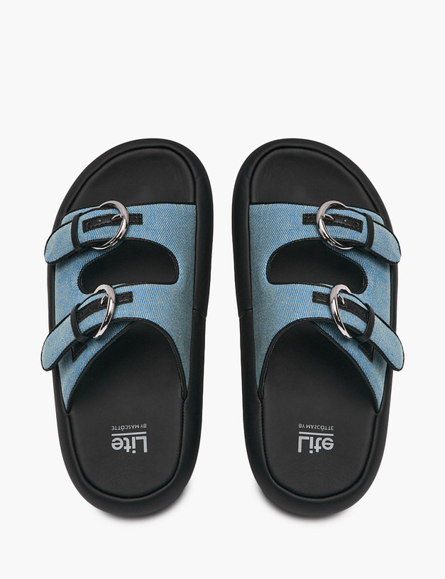 Голубые женские сабо MASCOTTE 234-513561-0203 | ракурс 5