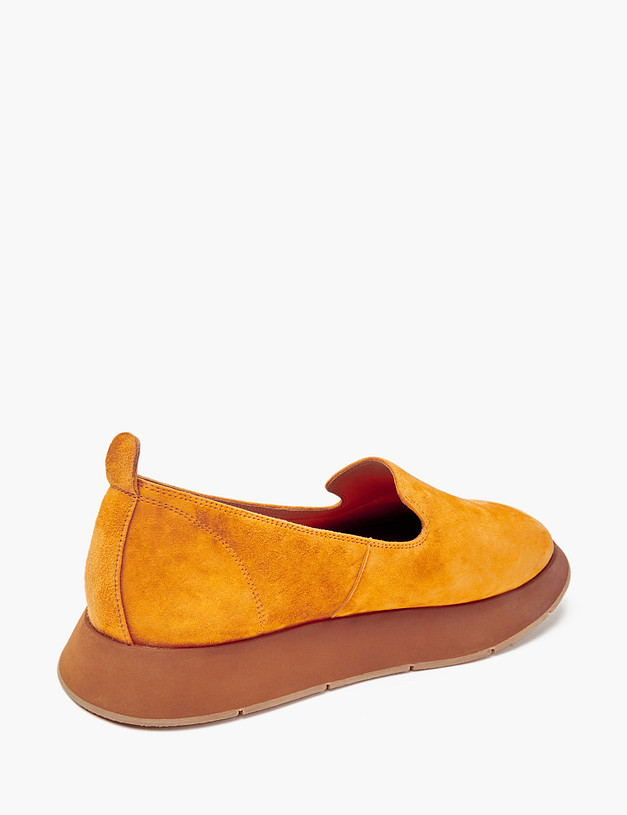 Оранжевые женские велюровые слипоны MASCOTTE 172-3201315-4641M | ракурс 3
