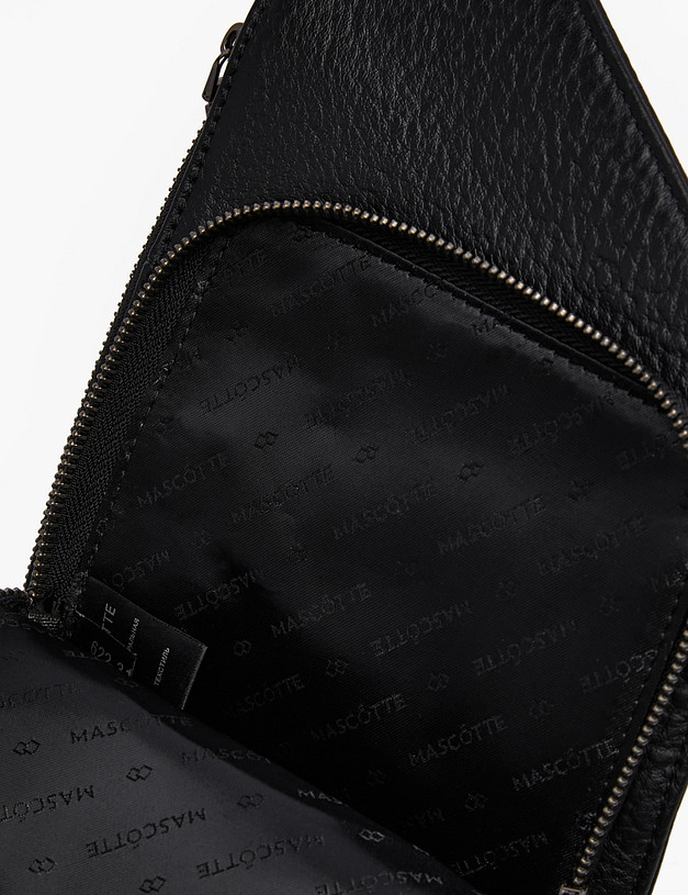 Черная мужская сумка-слинг MASCOTTE 622-3104-102 | ракурс 4