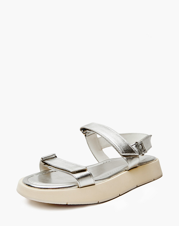 172-4126212-4507M Туфли летние женские нат.кожа/нат.кожа серебро, Mascotte