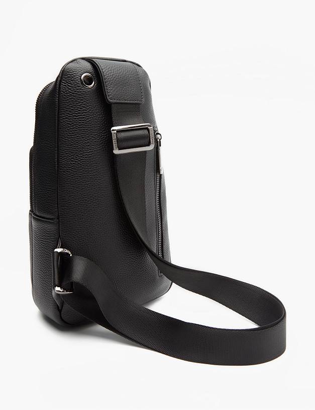 Черная мужская сумка-слинг MASCOTTE 602-3113-102 | ракурс 3