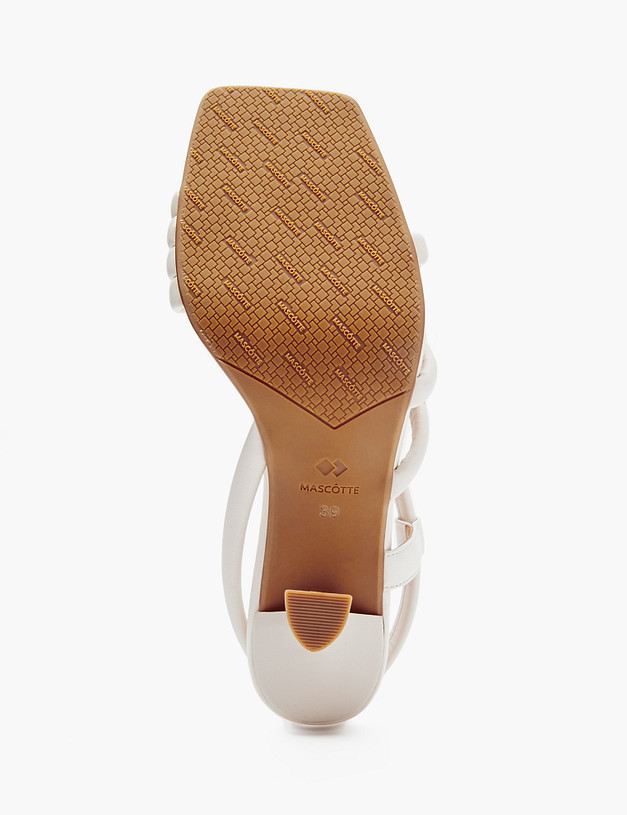 Белые женские босоножки MASCOTTE 126-412461-0601 | ракурс 5