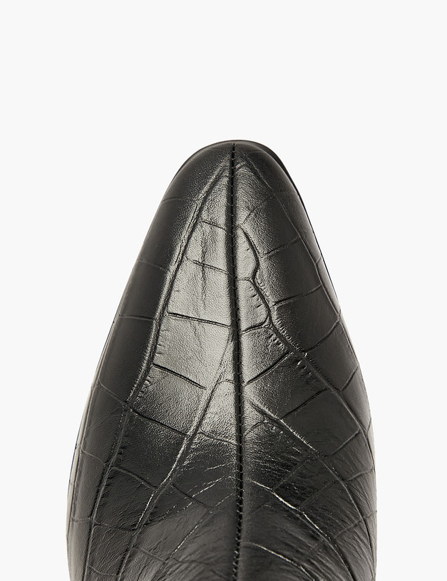 Черные женские сапоги с тиснением MASCOTTE 233-5282822-0102 | ракурс 4