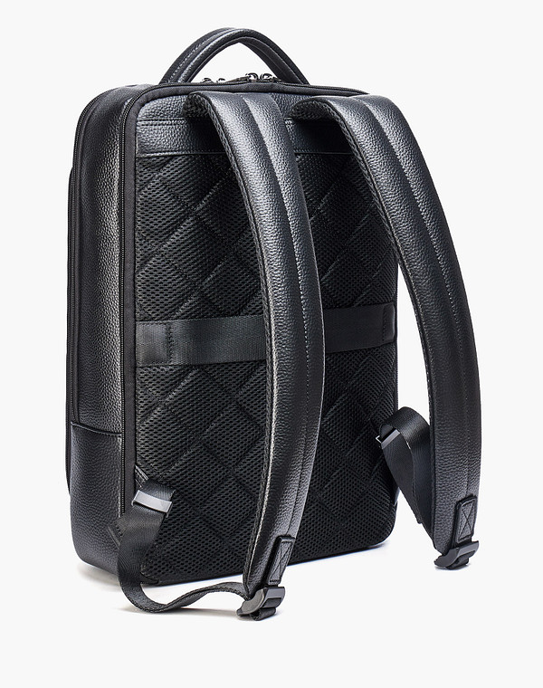 604-3233-1002 Рюкзак мужской нат.кожа-текстиль/текстиль черн, L, Mascotte