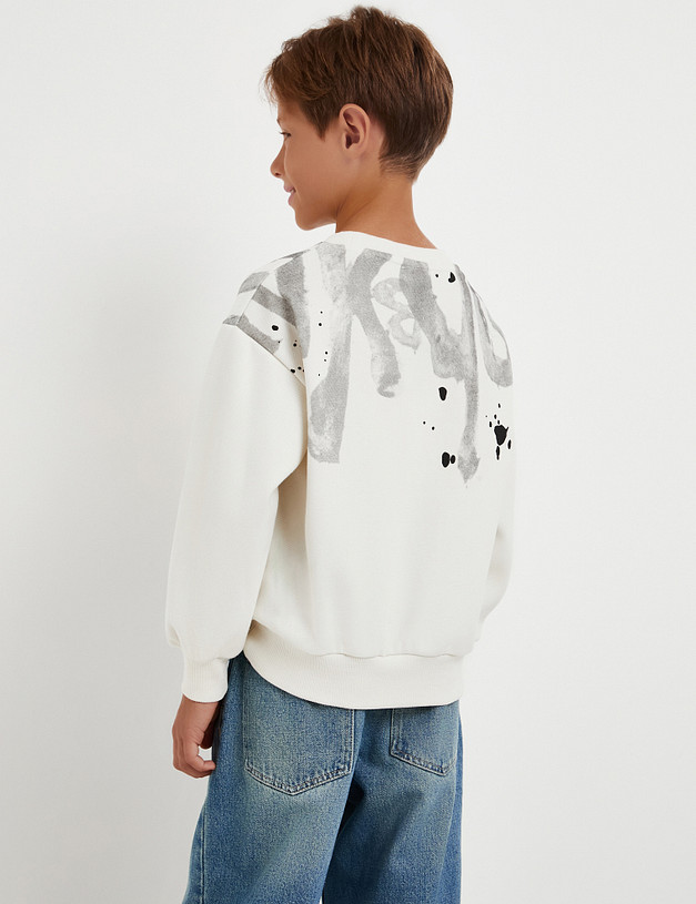 Белый детский свитшот MASCOTTE 836-5216-2601 | ракурс 9