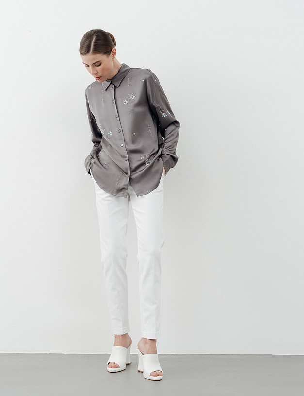 Белые женские мюли на танкетке MASCOTTE 233-412311-0501 | ракурс 2