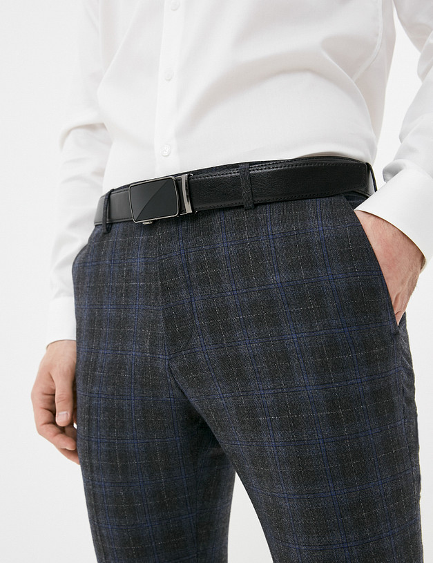 Черный мужской ремень MASCOTTE 727-1109-102 | ракурс 1 Черный мужской ремень MASCOTTE 727-1109-102 | ракурс 1