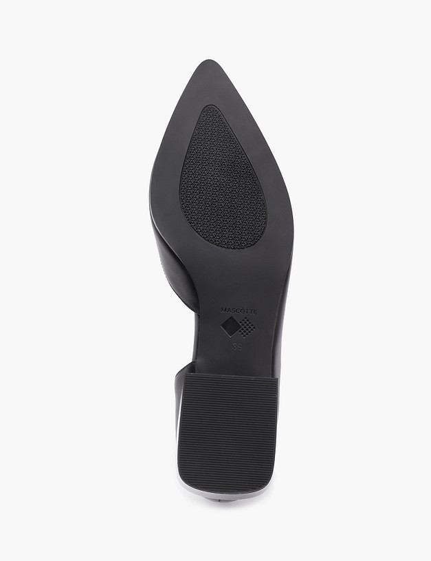 Черные женские туфли на фактурном каблуке MASCOTTE 126-212611-0502 | ракурс 5 Черные женские туфли на фактурном каблуке MASCOTTE 126-212611-0502 | ракурс 5
