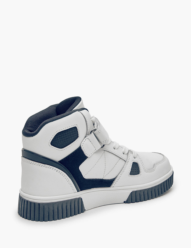 Белые высокие кроссовки для мальчиков MASCOTTE 189-324921-0601 | ракурс 5