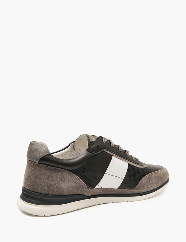 Черные мужские кеды с перфорацией MASCOTTE 58-5110711-8101M | ракурс 4