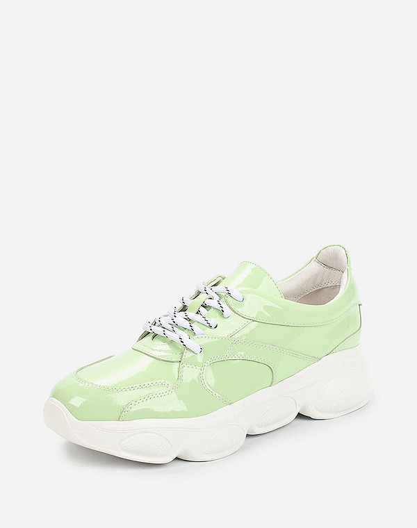 15-016711-3720M Полуботинки для активного отдыха женские лак.кожа/нат.кожа зелен, Mascotte