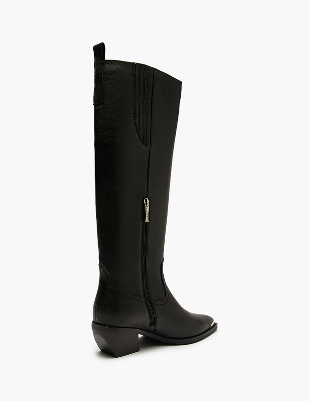 Черные женские сапоги-казаки MASCOTTE 233-520921-0502 | ракурс 3