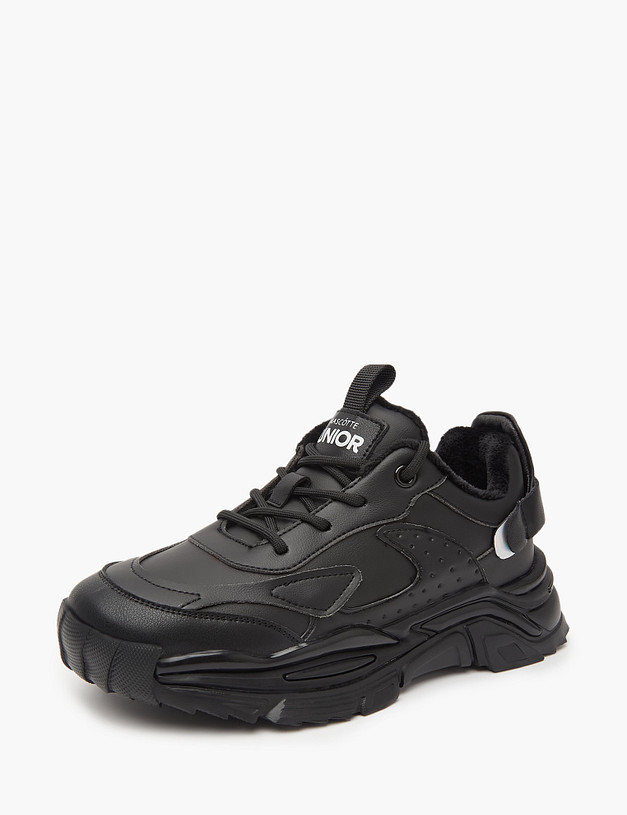 Черные кроссовки для девочек MASCOTTE 234-321521-0602 | ракурс 3