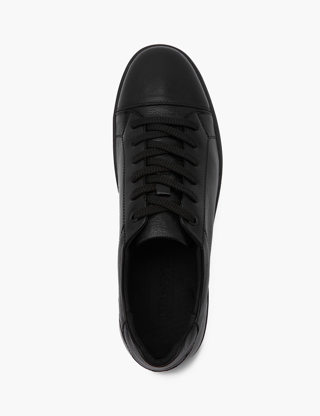 Черные кожаные мужские кеды MASCOTTE 58-3131316-3180M | ракурс 4 Черные кожаные мужские кеды MASCOTTE 58-3131316-3180M | ракурс 4