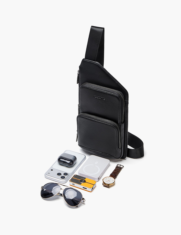 Черная мужская сумка MASCOTTE 622-6117-102 | ракурс 5