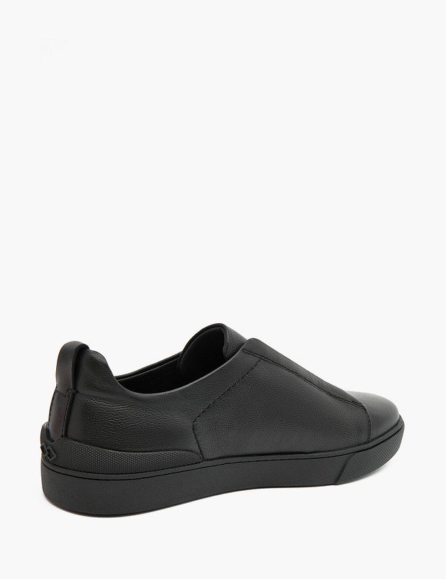 Черные мужские кеды из натуральной кожи MASCOTTE 22-3132015-3180M | ракурс 3