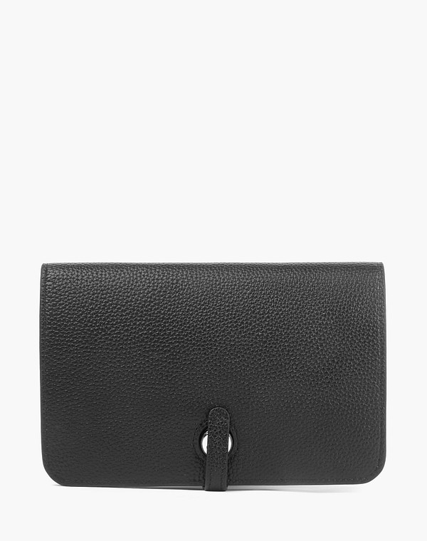 671-2122-102 Кошелёк жен. нат.кожа-и.кожа/текстиль черн, Mascotte