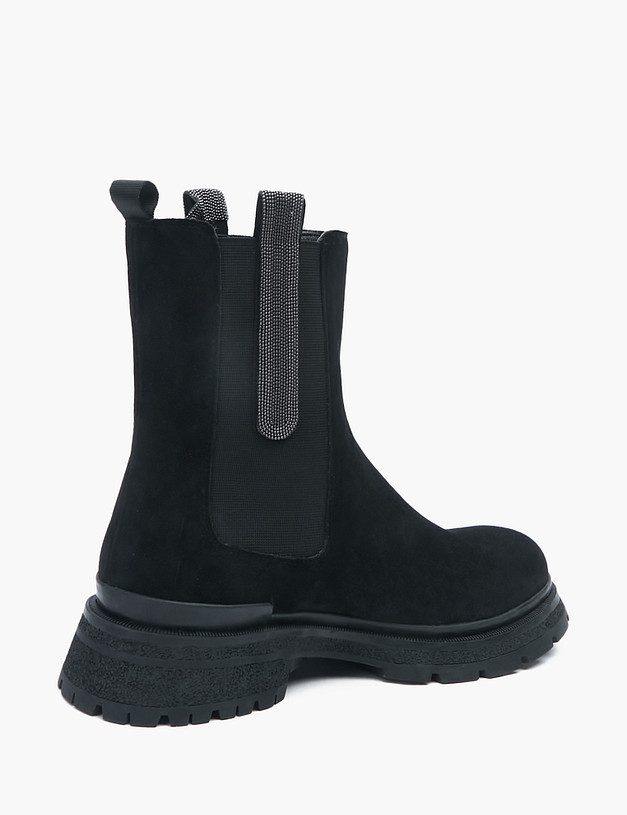 Черные женские челси из велюра MASCOTTE 126-220922-3605M | ракурс 3