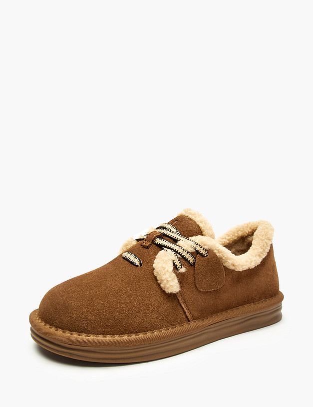 Коричневые женские зимние полуботинки MASCOTTE 234-526052-0209 | ракурс 2