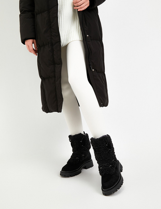 Черные женские зимние ботинки MASCOTTE 233-3201738-3605M | ракурс 1