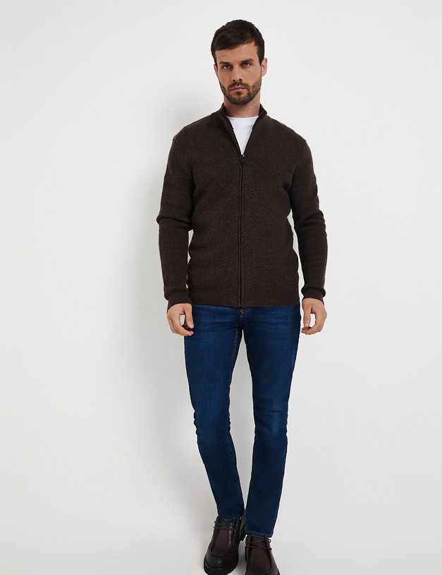 Коричневый мужской кардиган MASCOTTE 971-5208-509 | ракурс 2