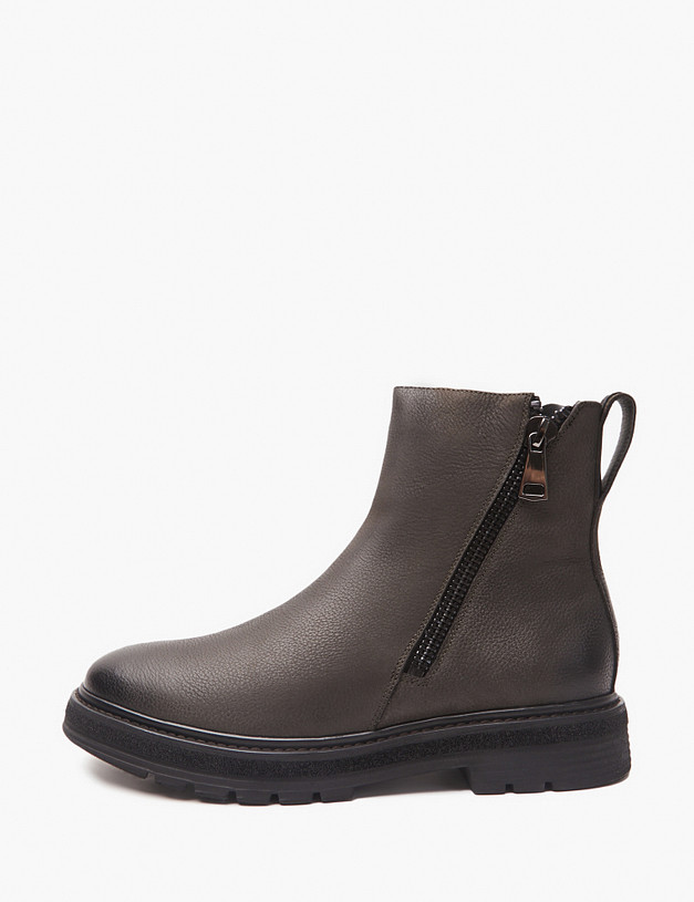 Мужские зимние ботинки цвета хаки MASCOTTE 175-423631-0304 | ракурс 2