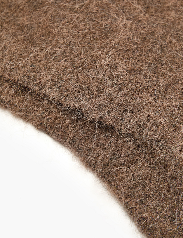 Коричневая женская шапка из шерсти альпаки MASCOTTE 998-5204-7509 | ракурс 3