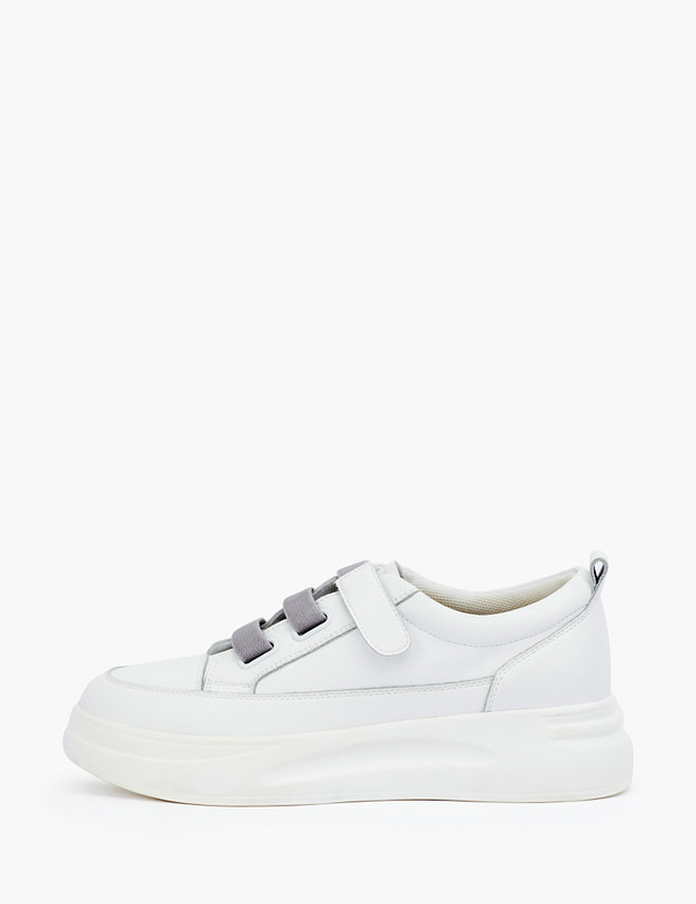 Белые женские кеды на высокой подошве MASCOTTE 234-211721-0606 | ракурс 2