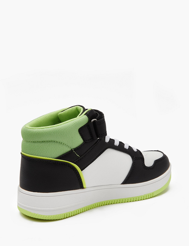 Черные высокие детские кроссовки с липучкой MASCOTTE 18-411622-0602 | ракурс 5 Черные высокие детские кроссовки с липучкой MASCOTTE 18-411622-0602 | ракурс 5