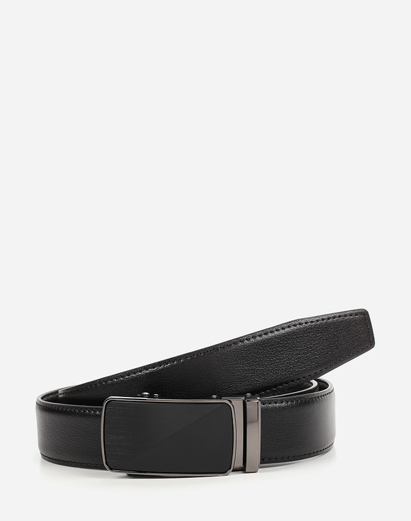 727-1109-102 Ремень муж. нат.кожа черн, Mascotte