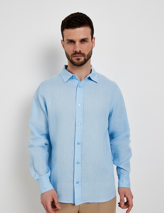 Голубая мужская рубашка MASCOTTE 834-6102-2711 | ракурс 1