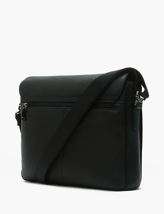 Черная мужская сумка из кожи MASCOTTE 622-2206-102 | ракурс 2 Черная мужская сумка из кожи MASCOTTE 622-2206-102 | ракурс 2