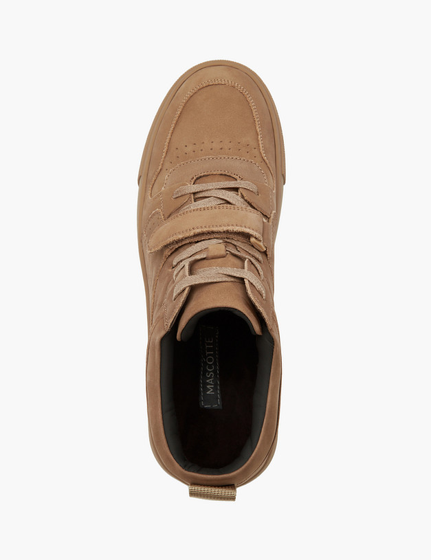 Бежевые мужские хайтопы из нубука MASCOTTE 58-3150921-3327M | ракурс 5