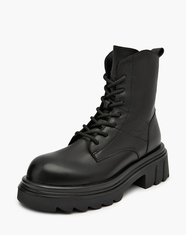 58-322131-0102 Ботинки женские нат.кожа/мех-нат.кожа черн, Mascotte