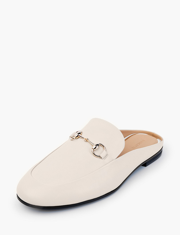 Молочные женские сабо из натуральной кожи MASCOTTE 171-210411-0501 | ракурс 2