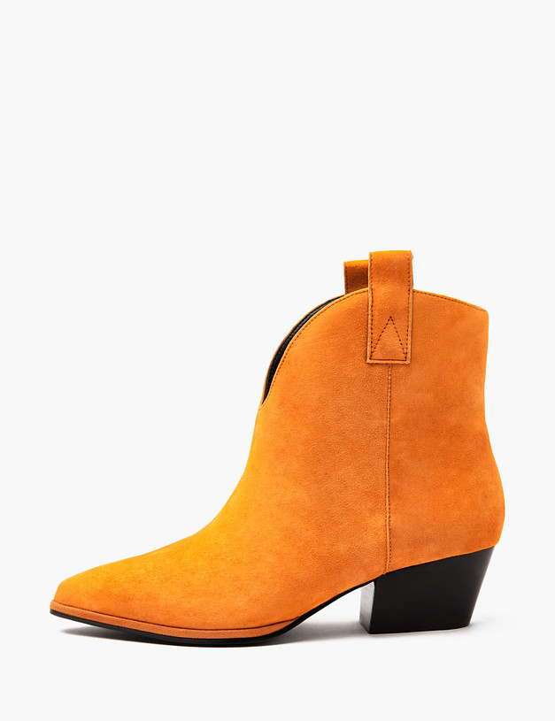 Оранжевые женские казаки из велюра MASCOTTE 126-3203921-0613 | ракурс 2