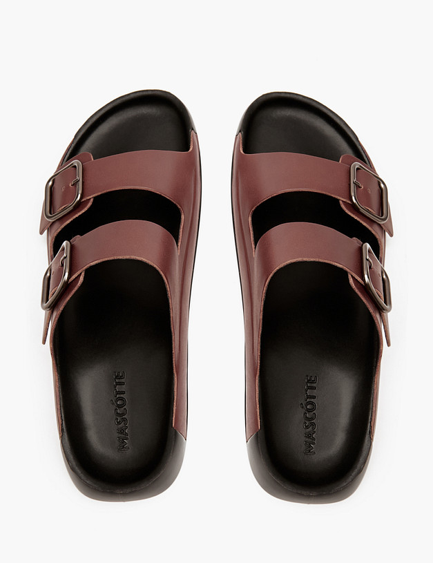 Коричневые мужские сабо MASCOTTE 128-413261-0109 | ракурс 5