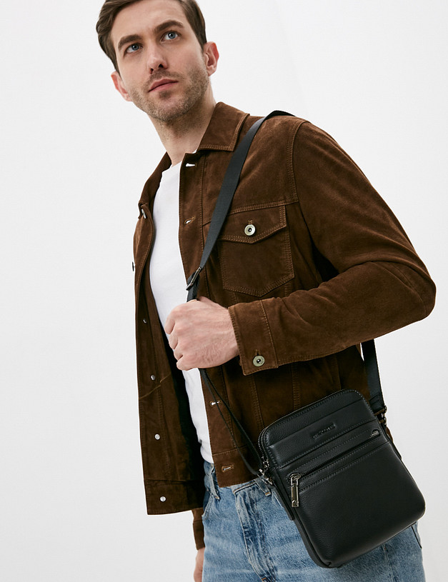 Черная мужская сумка MASCOTTE 622-1104-102 | ракурс 1 Черная мужская сумка MASCOTTE 622-1104-102 | ракурс 1