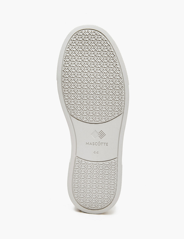Белые мужские кеды из кожи и текстиля MASCOTTE 175-4190222-8109M | ракурс 5