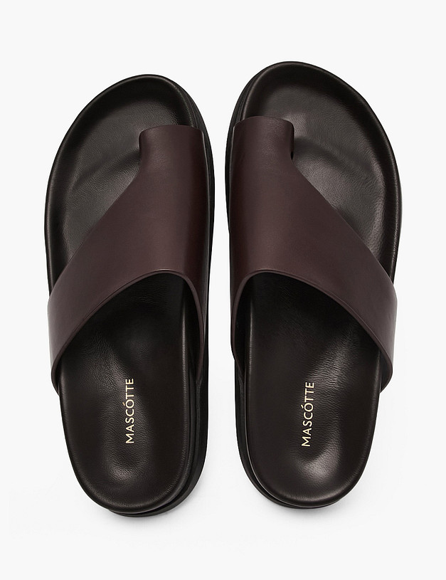 Коричневые женские сабо MASCOTTE 126-614911-0109 | ракурс 4